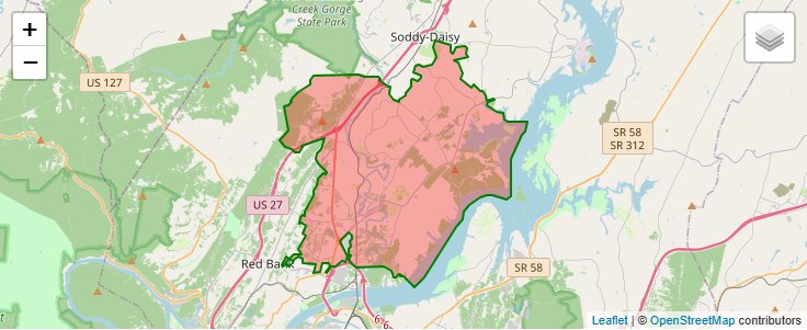 ZIP Code 37343 - Hixson, Tennessee | Map, Demographics, Income