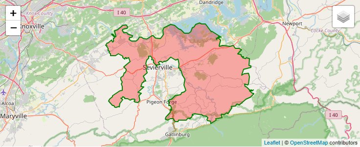 ZIP Code 37876 - Sevierville, Tennessee | Map, Demographics