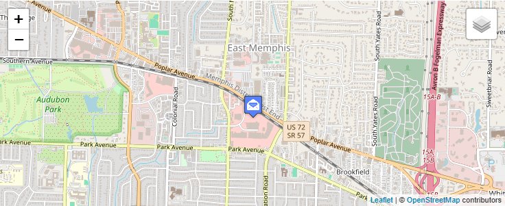 Map of ZIP Code 38137 in Memphis, TN — click to open interactive map