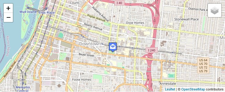 Map of ZIP Code 38163 in Memphis, TN — click to open interactive map
