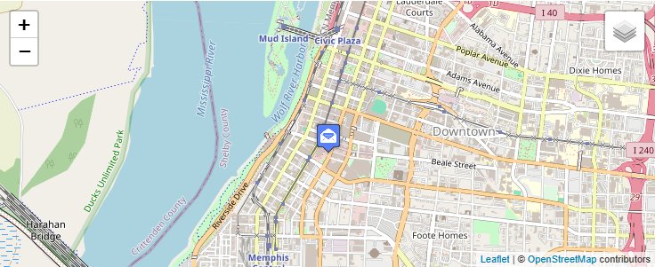 Map of ZIP Code 38173 in Memphis, TN — click to open interactive map