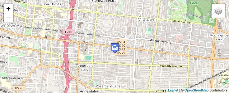 Map of ZIP Code 38174 in Memphis, TN — click to open interactive map