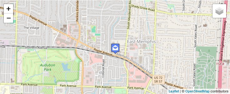 Map of ZIP Code 38177 in Memphis, TN — click to open interactive map