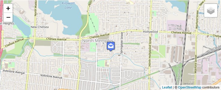 Map of ZIP Code 38182 in Memphis, TN — click to open interactive map