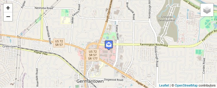 Map of ZIP Code 38183 in Germantown, TN — click to open interactive map
