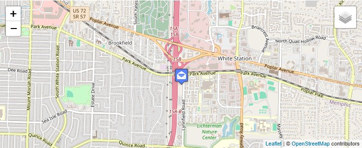 Map of ZIP Code 38187 in Memphis, TN — click to open interactive map