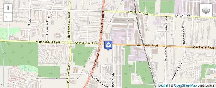 Map of ZIP Code 38190 in Memphis, TN — click to open interactive map