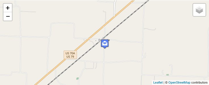 Map of ZIP Code 38336 in Fruitvale, TN — click to open interactive map