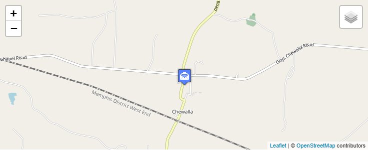 Map of ZIP Code 38393 in Chewalla, TN — click to open interactive map