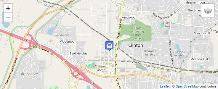 Map of ZIP Code 39060 in Clinton, MS — click to open interactive map