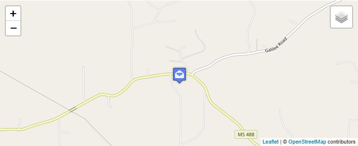 Map of ZIP Code 39109 in Madden, MS — click to open interactive map