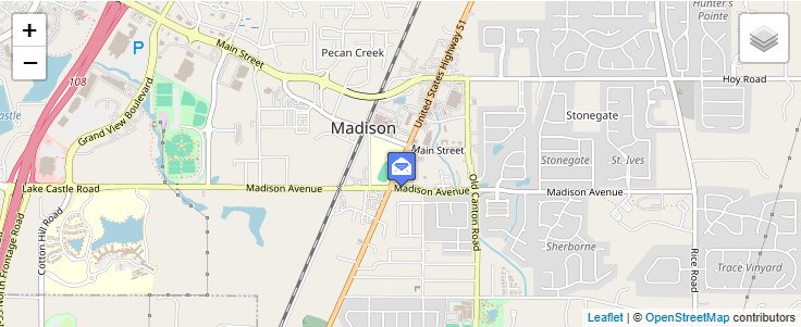 Map of ZIP Code 39130 in Madison, MS — click to open interactive map
