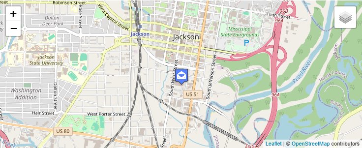Map of ZIP Code 39250 in Jackson, MS — click to open interactive map