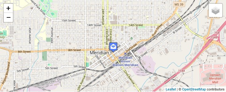 Map of ZIP Code 39302 in Meridian, MS — click to open interactive map