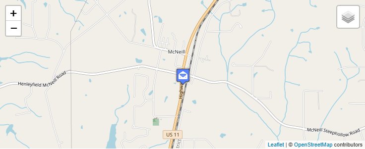 Map of ZIP Code 39457 in McNeill, MS — click to open interactive map
