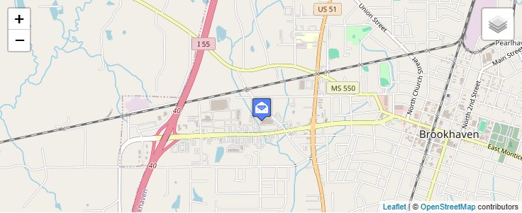 Map of ZIP Code 39603 in Brookhaven, MS — click to open interactive map