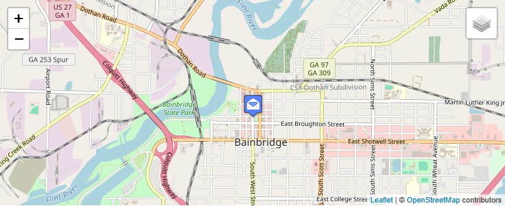 Map of ZIP Code 39818 in Bainbridge, GA — click to open interactive map