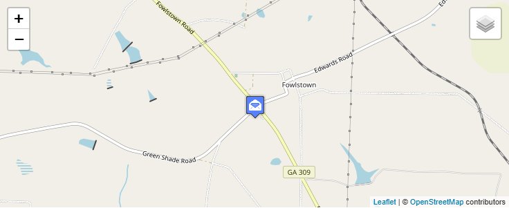 Map of ZIP Code 39852 in Fowlstown, GA — click to open interactive map