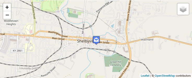 Map of ZIP Code 40066 in Shelbyville, KY — click to open interactive map