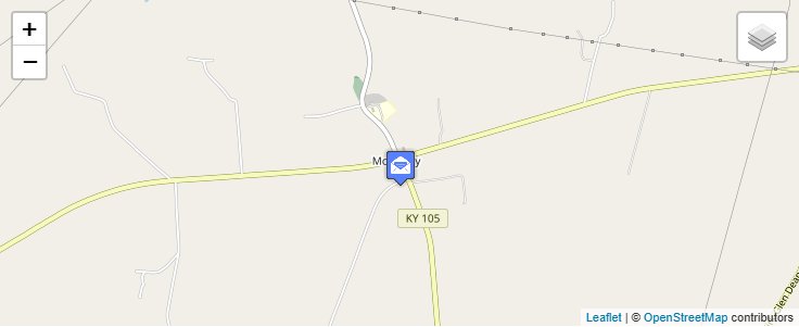 Map of ZIP Code 40153 in McQuady, KY — click to open interactive map