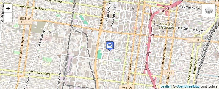 Map of ZIP Code 40201 in Louisville, KY — click to open interactive map