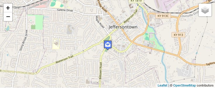 Map of ZIP Code 40269 in Louisville, KY — click to open interactive map