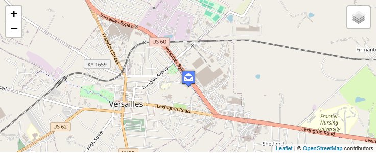 Map of ZIP Code 40384 in Versailles, KY — click to open interactive map