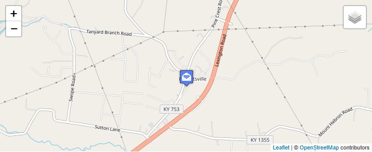 Map of ZIP Code 40410 in Bryantsville, KY — click to open interactive map