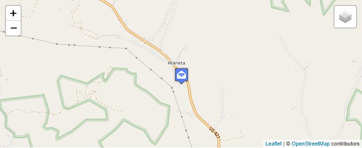 Map of ZIP Code 40488 in Waneta, KY — click to open interactive map