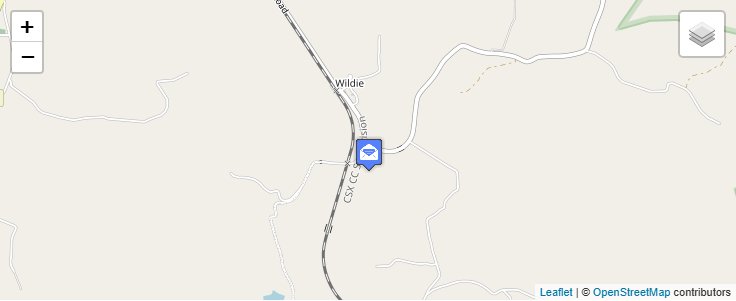 Map of ZIP Code 40492 in Wildie, KY — click to open interactive map