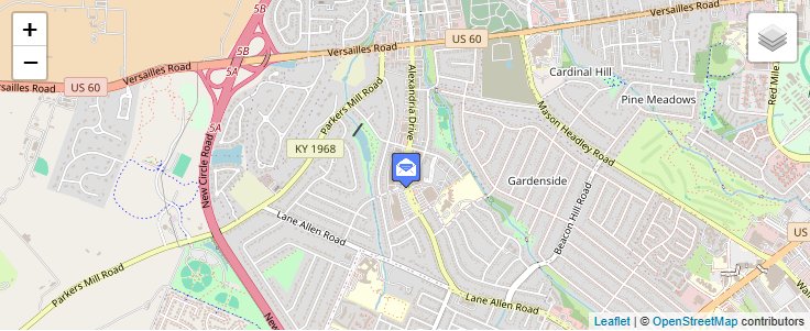 Map of ZIP Code 40544 in Lexington, KY — click to open interactive map