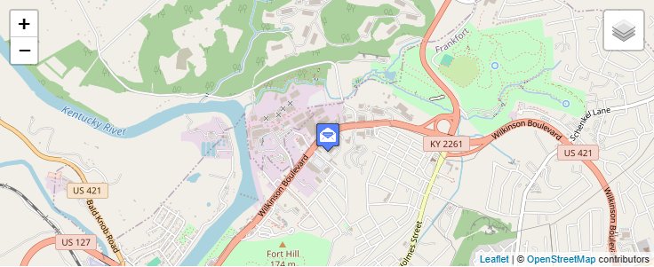 Map of ZIP Code 40602 in Frankfort, KY — click to open interactive map