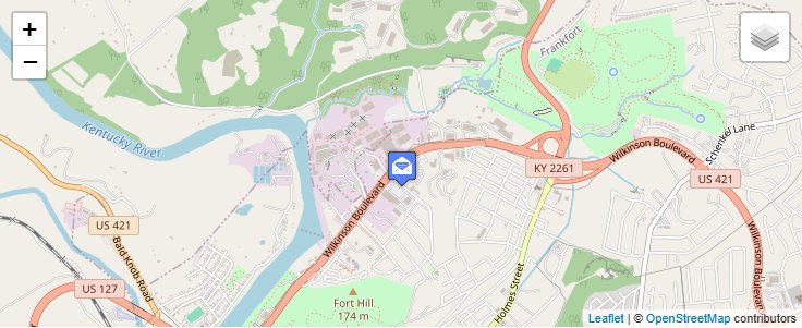 Map of ZIP Code 40618 in Frankfort, KY — click to open interactive map