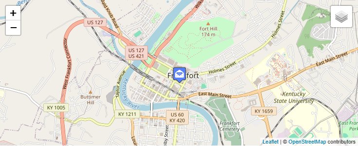 Map of ZIP Code 40622 in Frankfort, KY — click to open interactive map