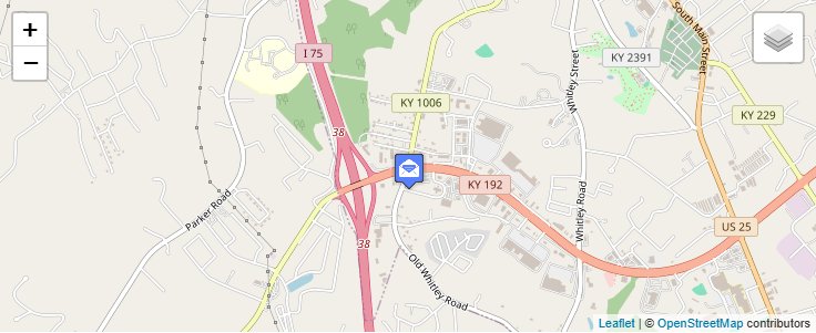 Map of ZIP Code 40743 in London, KY — click to open interactive map