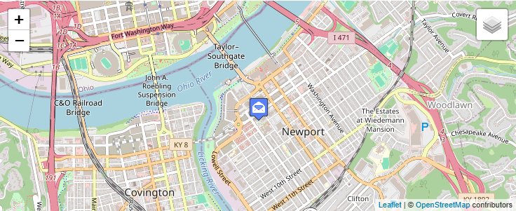 Map of ZIP Code 41072 in Newport, KY — click to open interactive map