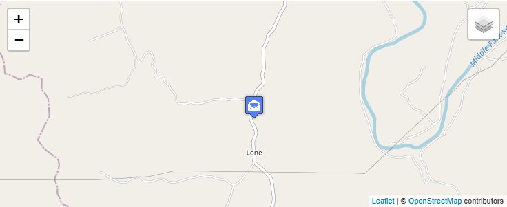 Map of ZIP Code 41347 in Lone, KY — click to open interactive map