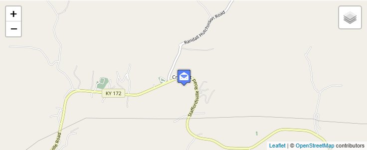 Map of ZIP Code 41413 in Crockett, KY — click to open interactive map