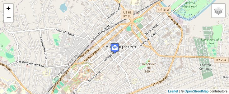 Map of ZIP Code 42102 in Bowling Green, KY — click to open interactive map