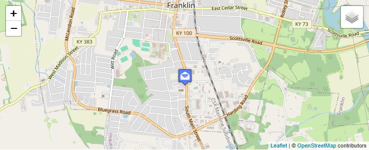 Map of ZIP Code 42135 in Franklin, KY — click to open interactive map