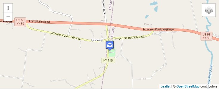 Map of ZIP Code 42221 in Fairview, KY — click to open interactive map