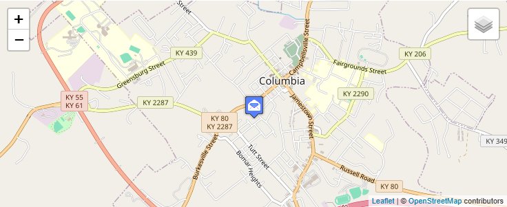 Map of ZIP Code 42720 in Cane Valley, KY — click to open interactive map