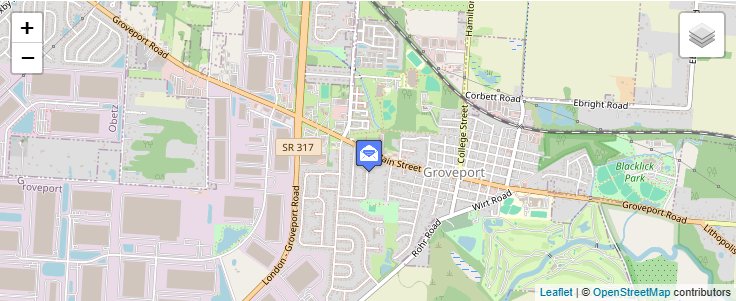 Map of ZIP Code 43199 in Groveport, OH — click to open interactive map