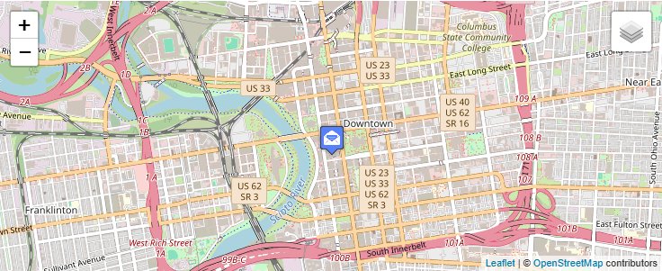 Map of ZIP Code 43260 in Columbus, OH — click to open interactive map