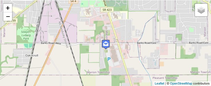 Map of ZIP Code 43301 in Marion, OH — click to open interactive map