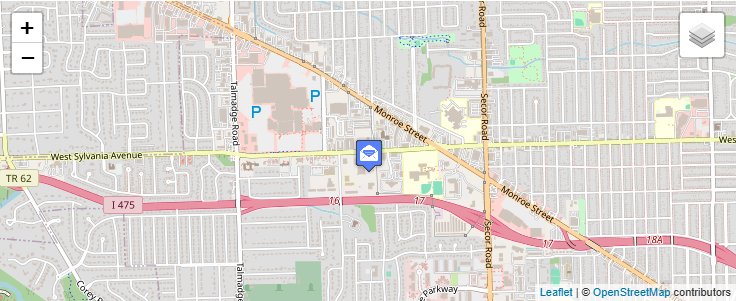 Map of ZIP Code 43656 in Toledo, OH — click to open interactive map