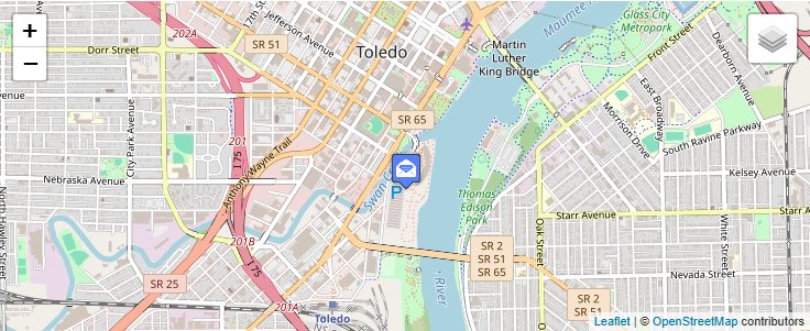 Map of ZIP Code 43659 in Toledo, OH — click to open interactive map