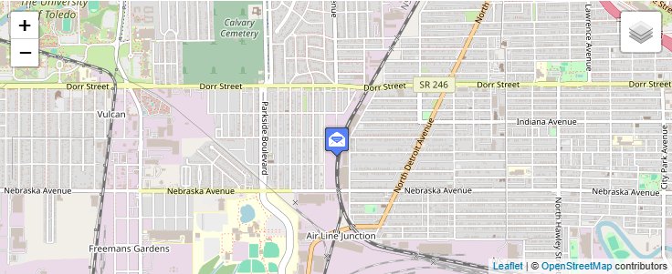 Map of ZIP Code 43661 in Toledo, OH — click to open interactive map