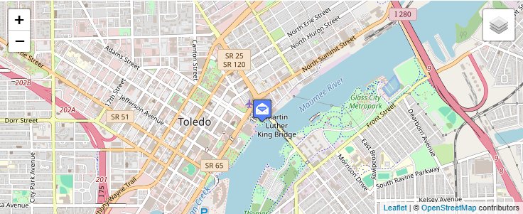 Map of ZIP Code 43666 in Toledo, OH — click to open interactive map
