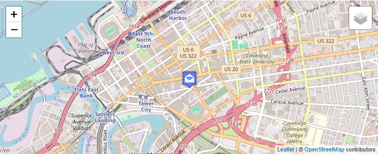 Map of ZIP Code 44192 in Cleveland, OH — click to open interactive map